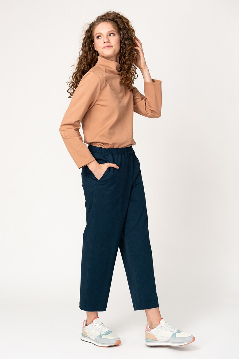 UNDRESS Pantaloni crop din amestec de lyocell Charlie - Pled.ro