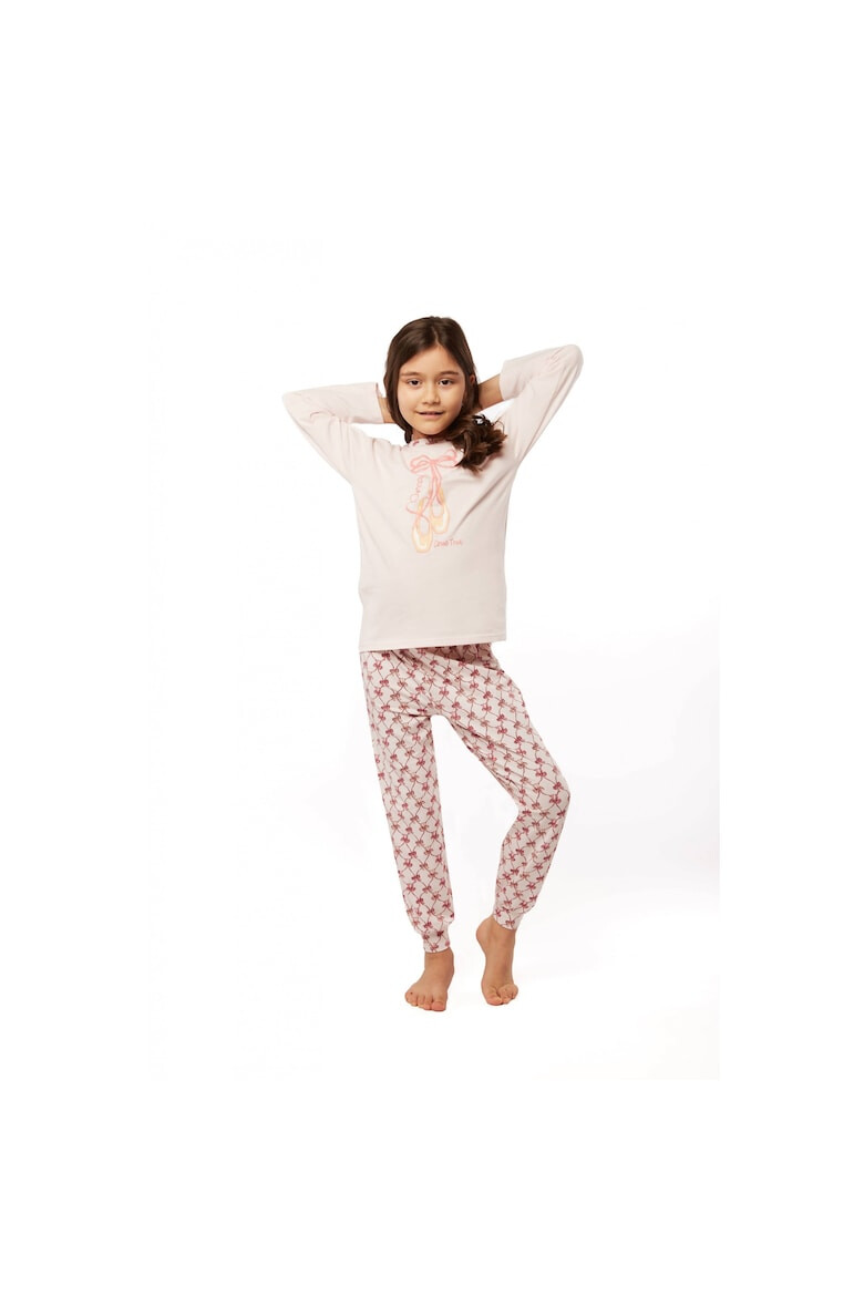 Uniconf Pijama fetite din bumbac Bow PCV02 - Pled.ro