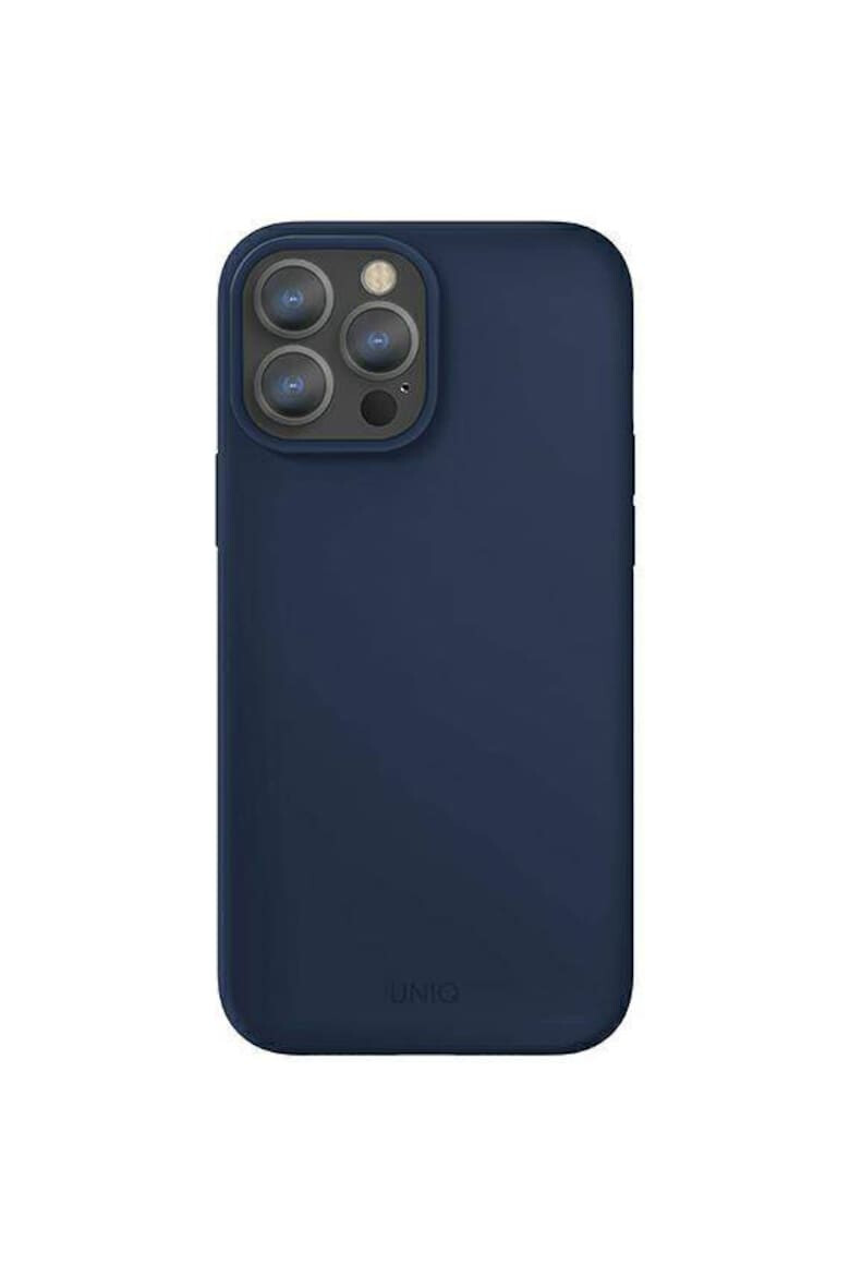 uniq Husa de protectie Lino pentru iPhone 13 Pro / 13 Marine Blue - Pled.ro