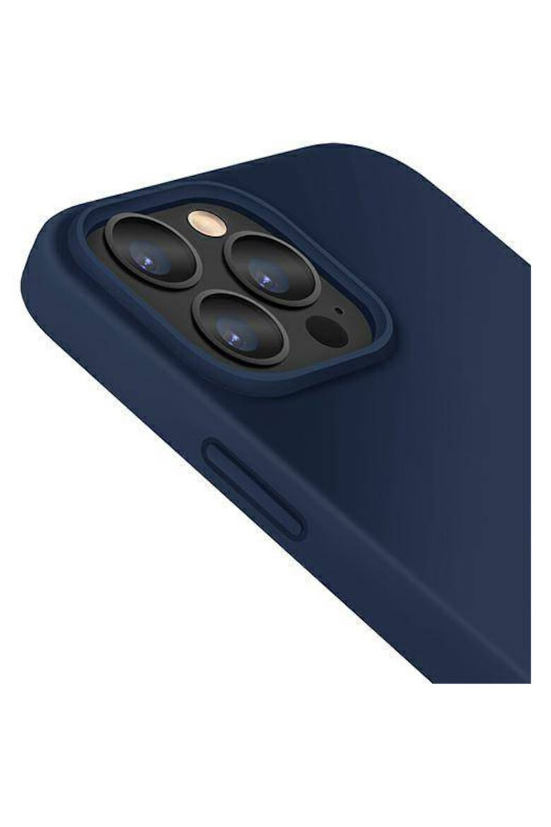 uniq Husa de protectie Lino pentru iPhone 13 Pro / 13 Marine Blue - Pled.ro