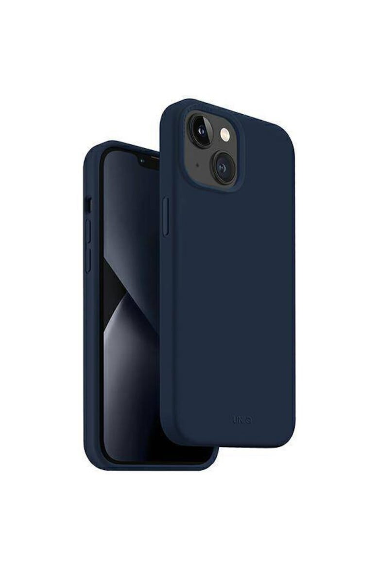 uniq Husa de protectie Lino pentru iPhone 14 Plus Marine Blue - Pled.ro