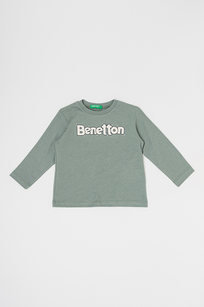 United Colors of Benetton Bluza de bumbac cu imprimeu logo - Pled.ro