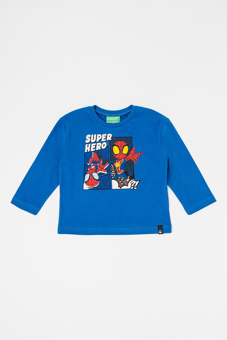 United Colors of Benetton Bluza de bumbac cu imprimeu Spider-Man - Pled.ro