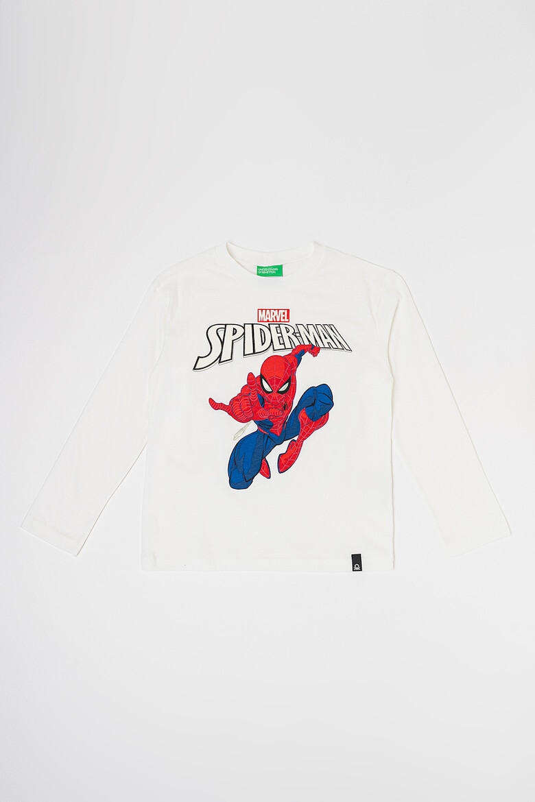 United Colors of Benetton Bluza de bumbac cu imprimeu Spider-Man - Pled.ro