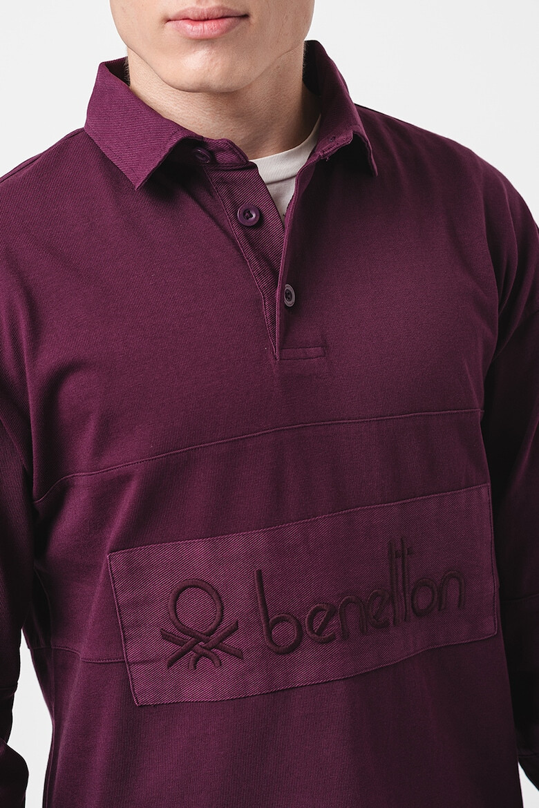 United Colors of Benetton Bluza polo cu broderie logo - Pled.ro