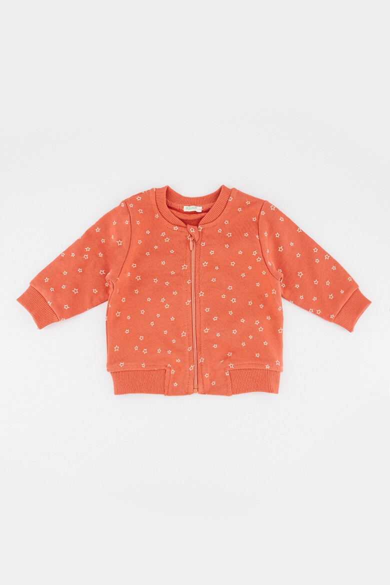 United Colors of Benetton Bluza sport cu fermoar si guler baseball - Pled.ro