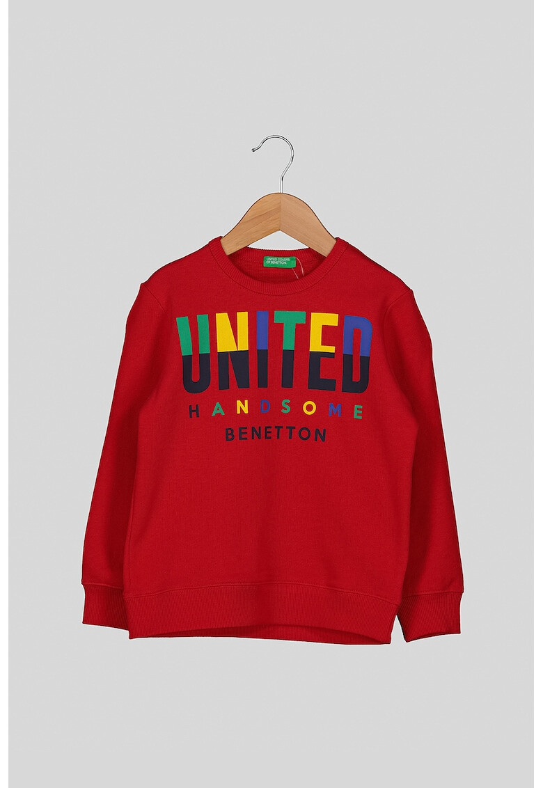 United Colors of Benetton Bluza sport cu imprimeu text - Pled.ro