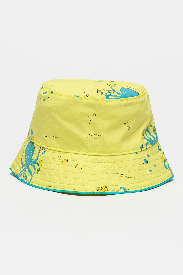 United Colors of Benetton Palarie bucket de bumbac cu imprimeu grafic - Pled.ro