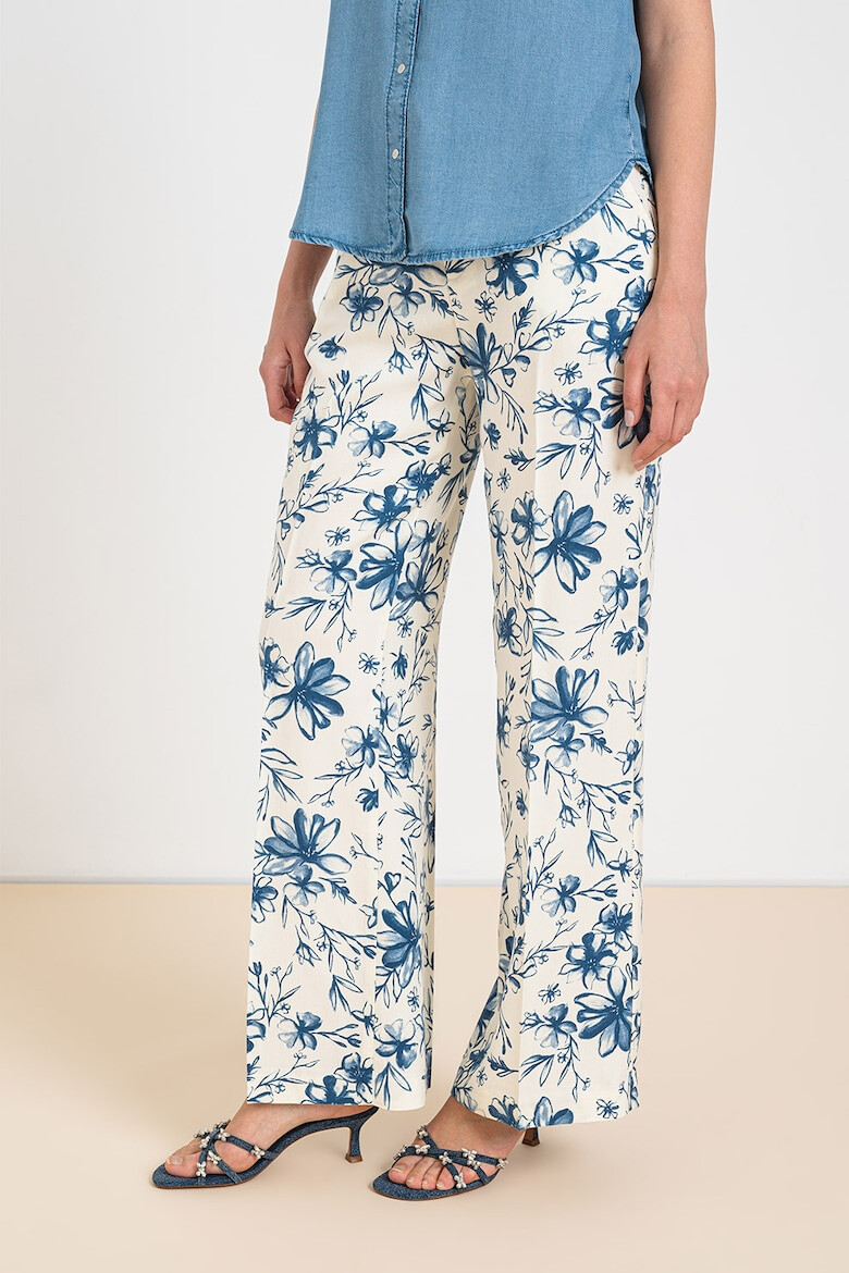 United Colors of Benetton Pantaloni cu model floral si talie inalta - Pled.ro