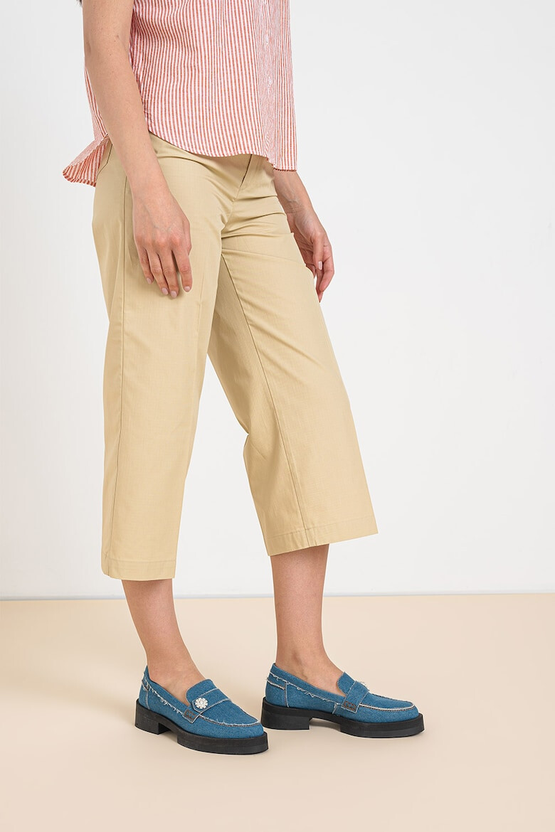 United Colors of Benetton Pantaloni culotte cu talie inalta - Pled.ro