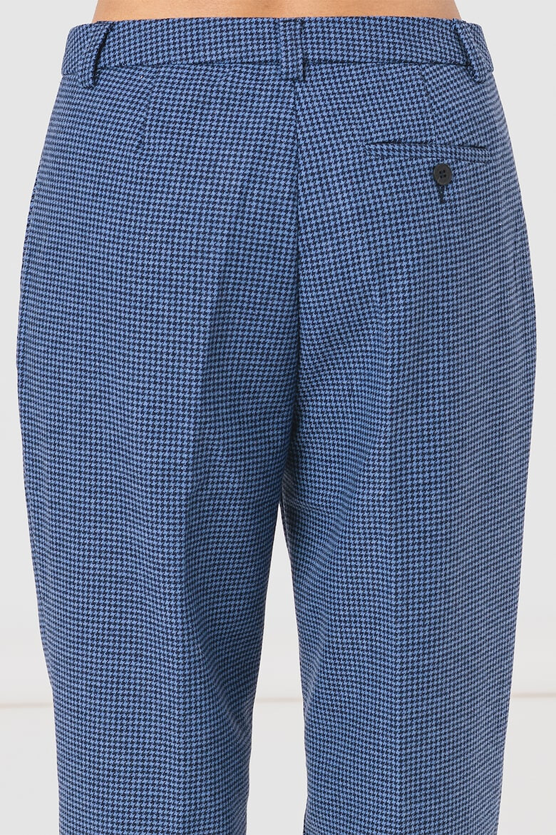 United Colors of Benetton Pantaloni din amestec de lana cu imprimeu houndstooth - Pled.ro