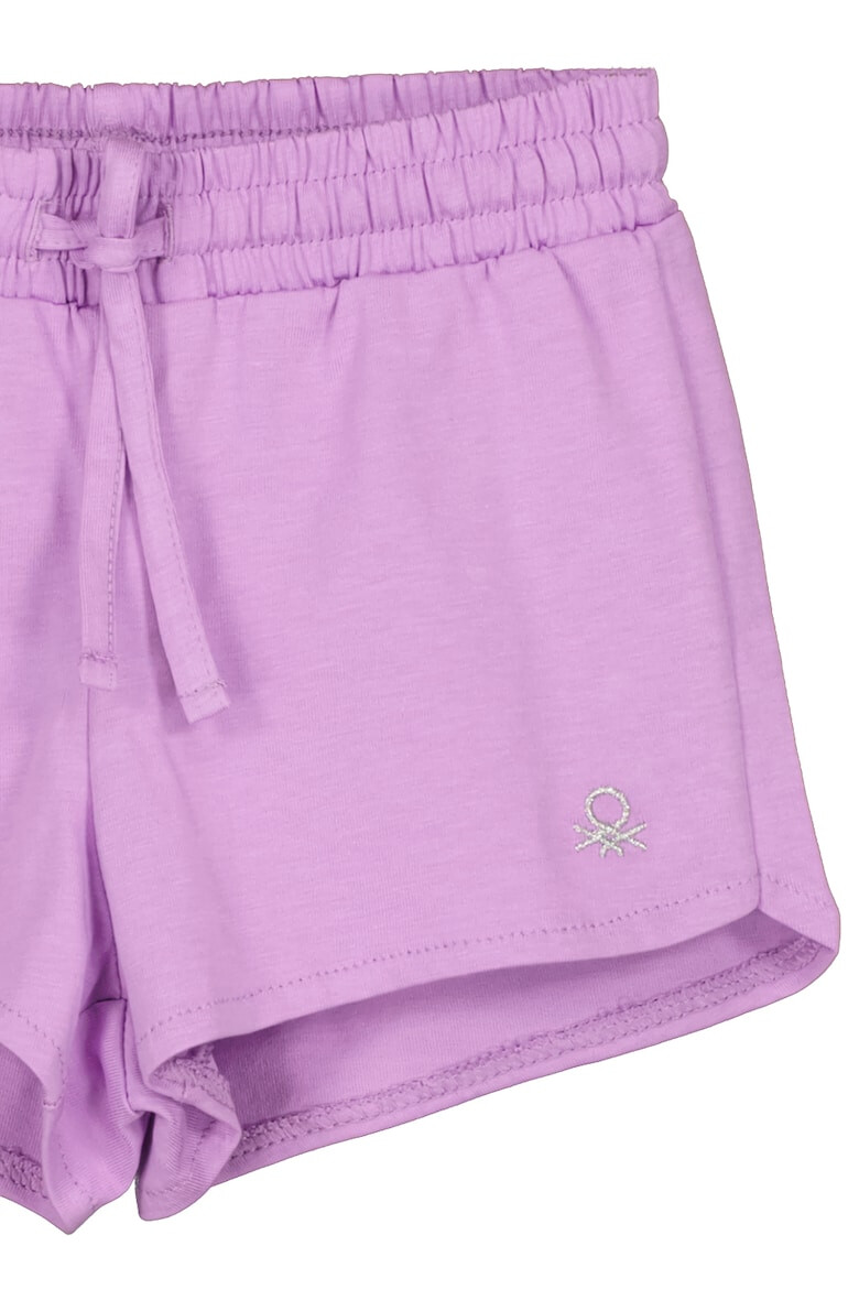 United Colors of Benetton Pantaloni scurti de bumbac organic cu snur - Pled.ro