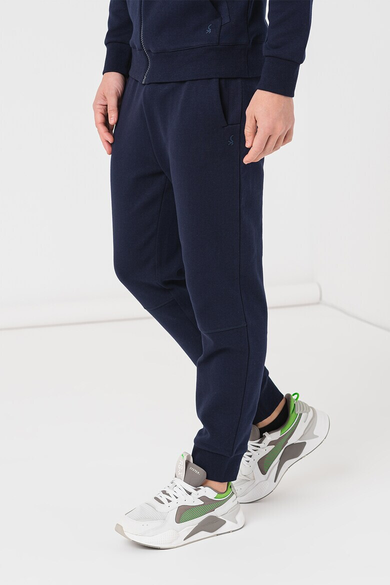 United Colors of Benetton Pantaloni sport din amestec de bumbac cu snur in talie - Pled.ro