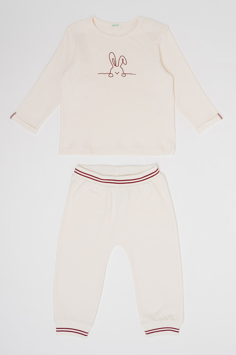 United Colors of Benetton Set de bluza din bumbac si pantaloni sport - Pled.ro