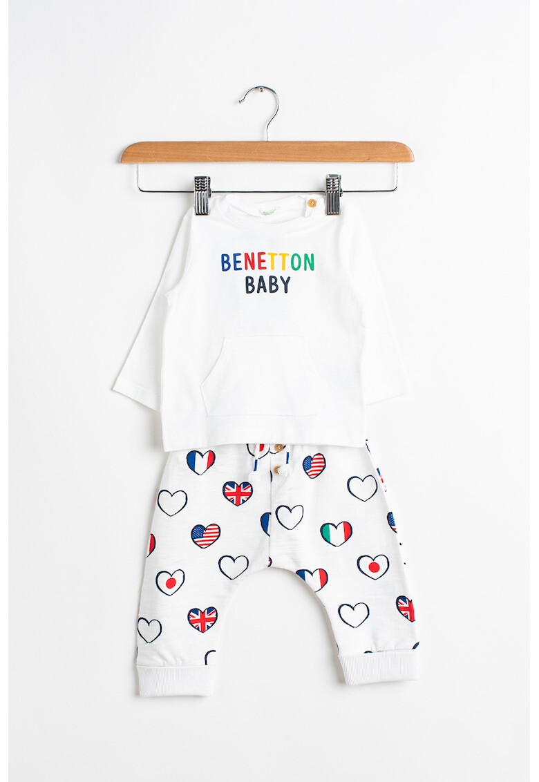 United Colors of Benetton Set de bluza si pantaloni sport cu imprimeu - Pled.ro