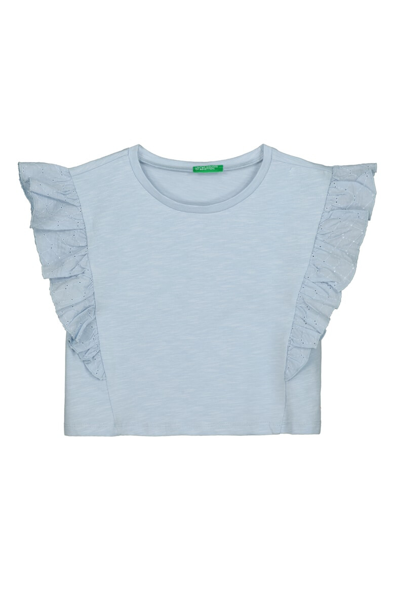 United Colors of Benetton Top crop cu volane Sangallo - Pled.ro