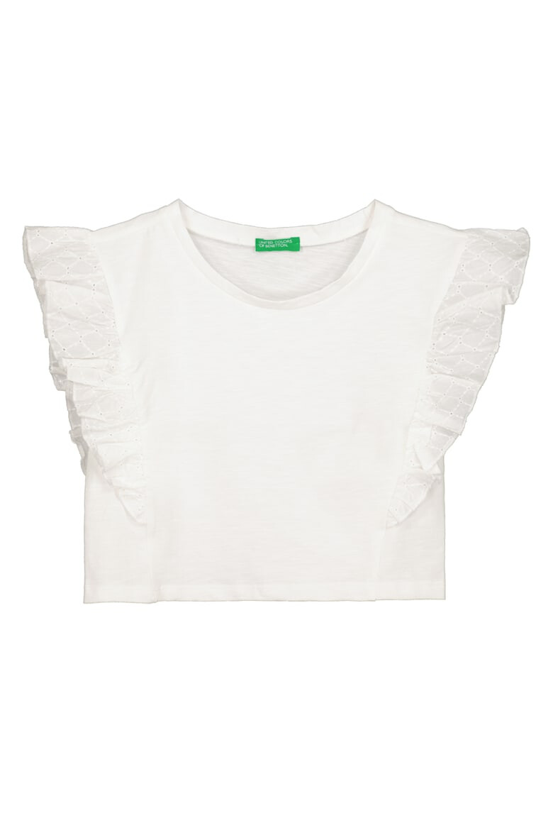 United Colors of Benetton Top crop cu volane Sangallo - Pled.ro