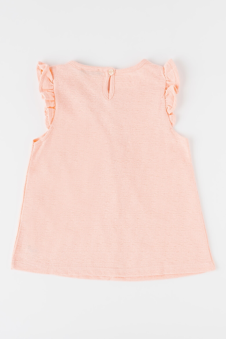 United Colors of Benetton Top de bumbac organic cu volane - Pled.ro