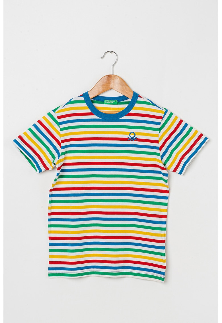 United Colors of Benetton Tricou din bumbac cu model in dungi - Pled.ro