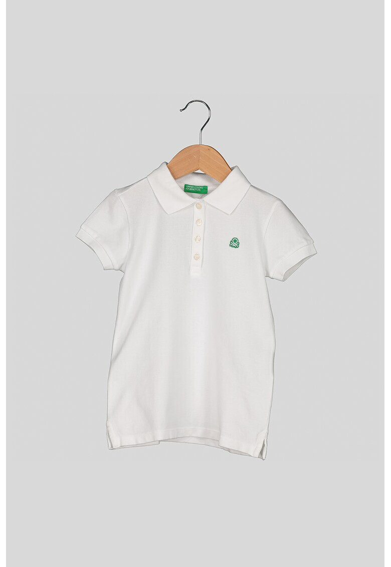 United Colors of Benetton Tricou polo din material pique cu logo discret brodat - Pled.ro