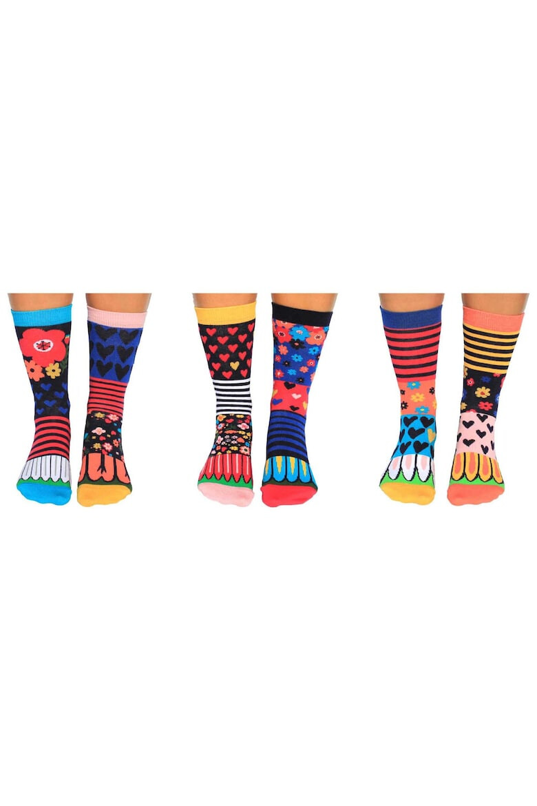 United OddSocks Set de sosete cu imprimeu personalizat - 6 piese - Pled.ro