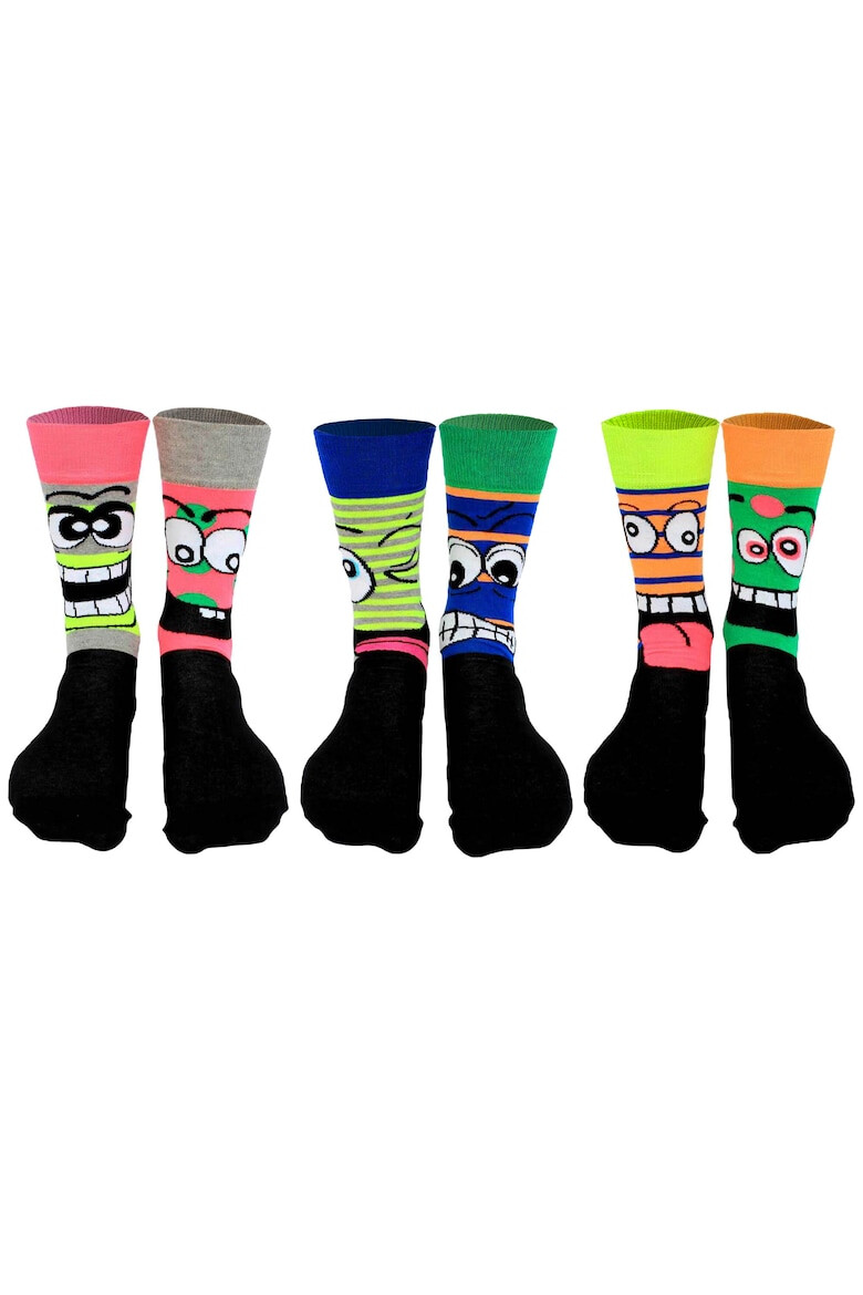 United OddSocks Set de sosete lungi cu imprimeu - 3 perechi - Pled.ro