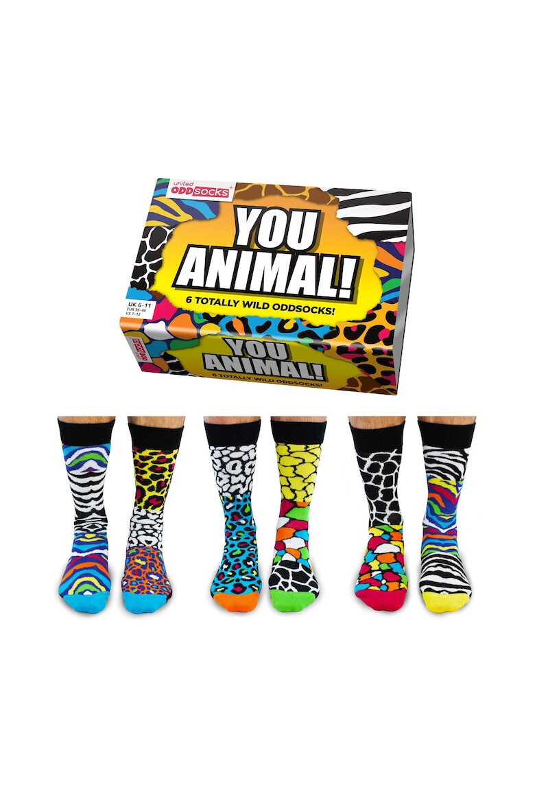 United OddSocks Set de sosete lungi cu imprimeu - 6 piese - Pled.ro