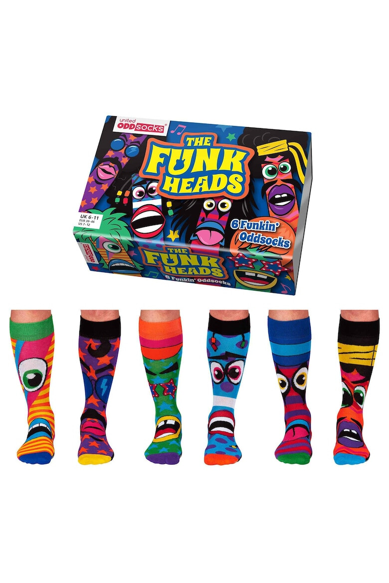 United OddSocks Set de sosete lungi cu imprimeu - 6 piese - Pled.ro