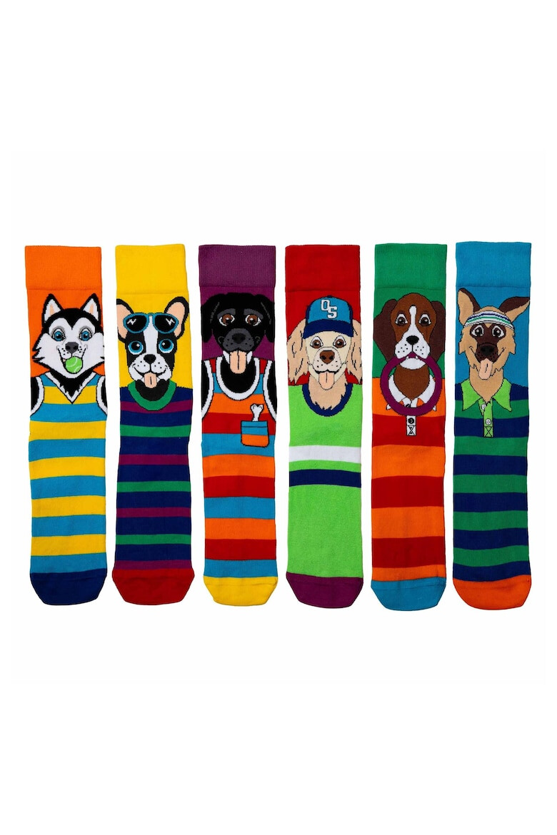 United OddSocks Set de sosete lungi cu imprimeu - 6 piese - Pled.ro