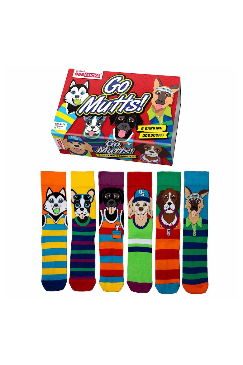 United OddSocks Set de sosete lungi cu imprimeu - 6 piese - Pled.ro