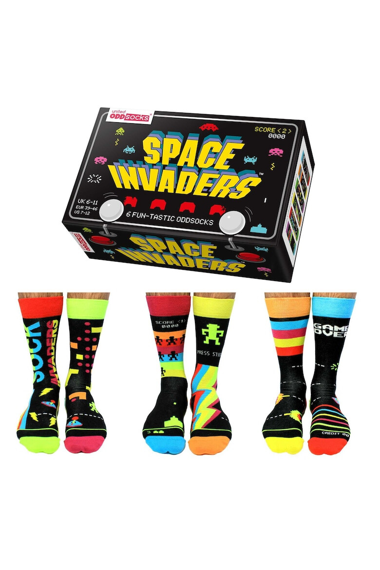 United OddSocks Set de sosete lungi cu imprimeu - 6 piese - Pled.ro