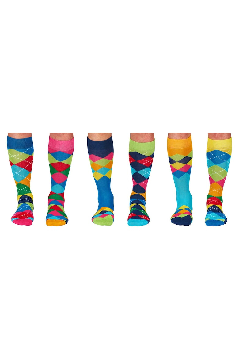 United OddSocks Set de sosete lungi cu imprimeu - 6 piese - Pled.ro