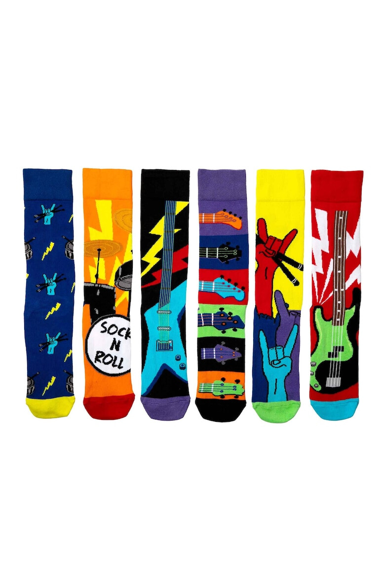 United OddSocks Set de sosete lungi cu imprimeu - 6 piese - Pled.ro