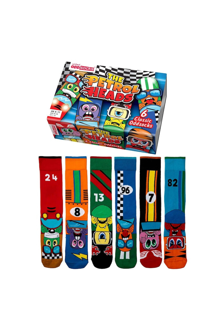 United OddSocks Set de sosete lungi cu imprimeu - 6 piese - Pled.ro