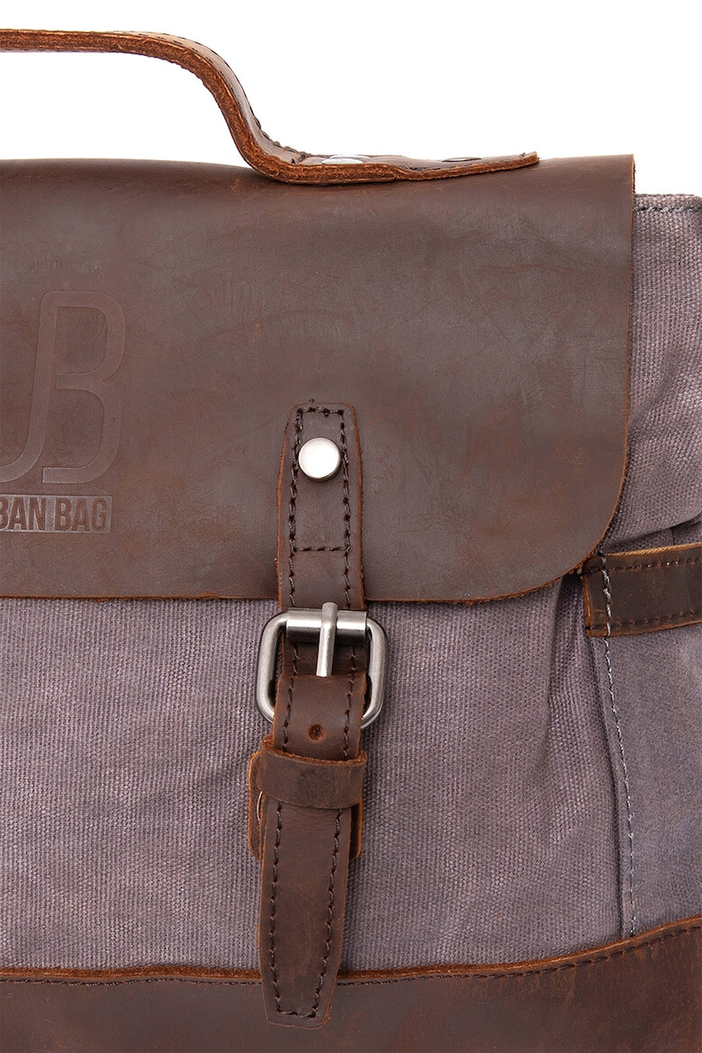 Urban Bag Geanta messenger cu clapa si insertii de piele - Pled.ro