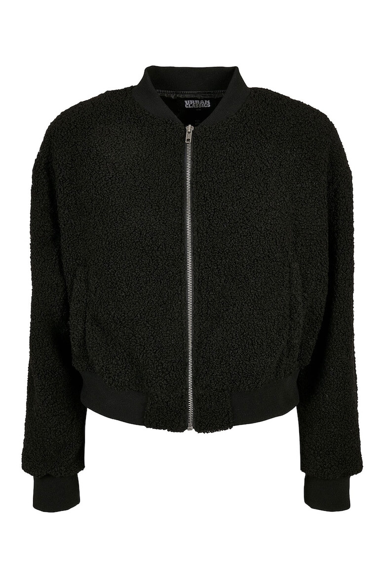 Urban Classics Jacheta cu blana shearling sintetica si fermoar - Pled.ro