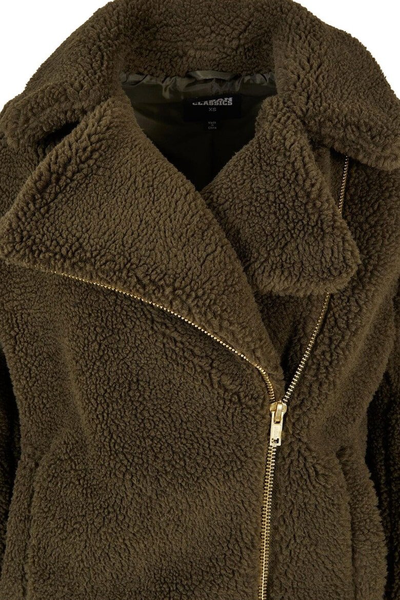 Urban Classics Jacheta din blana shearling sintetica cu fermoar - Pled.ro