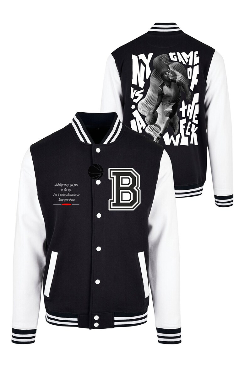 Urban Classics Jacheta varsity cu capse - Pled.ro