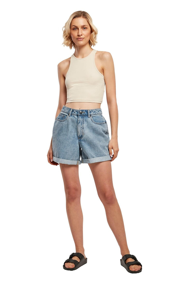 Urban Classics Top crop racerback cu aspect striat - Pled.ro