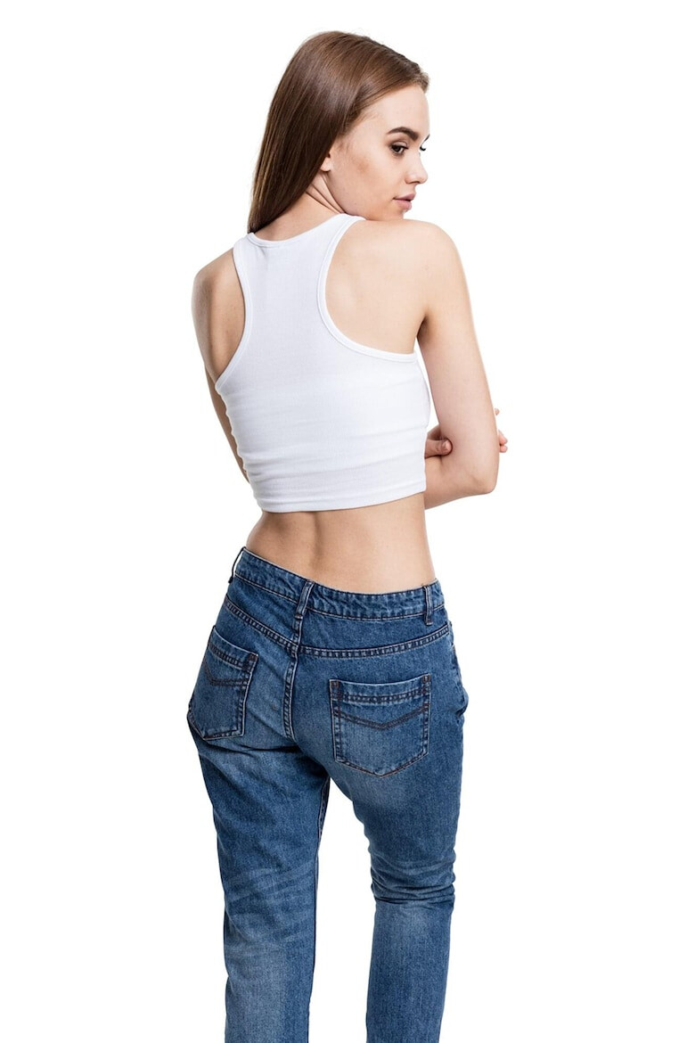 Urban Classics Top crop racerback cu aspect striat - Pled.ro