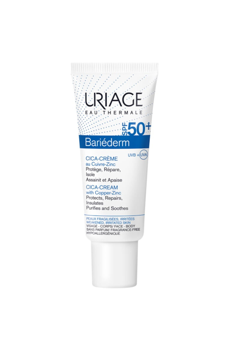 Uriage Crema reparatoare cu cupru si zinc SPF 50+ Bariederm Cica 40 ml - Pled.ro