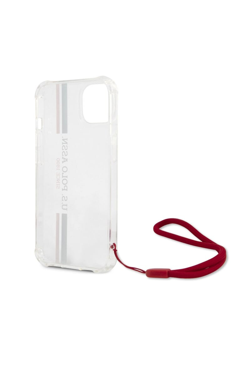 US POLO ASSN Husa de protectie U.S. Polo Tricolor Vertical Stripes pentru Apple iPhone 13 Transparenta - Pled.ro