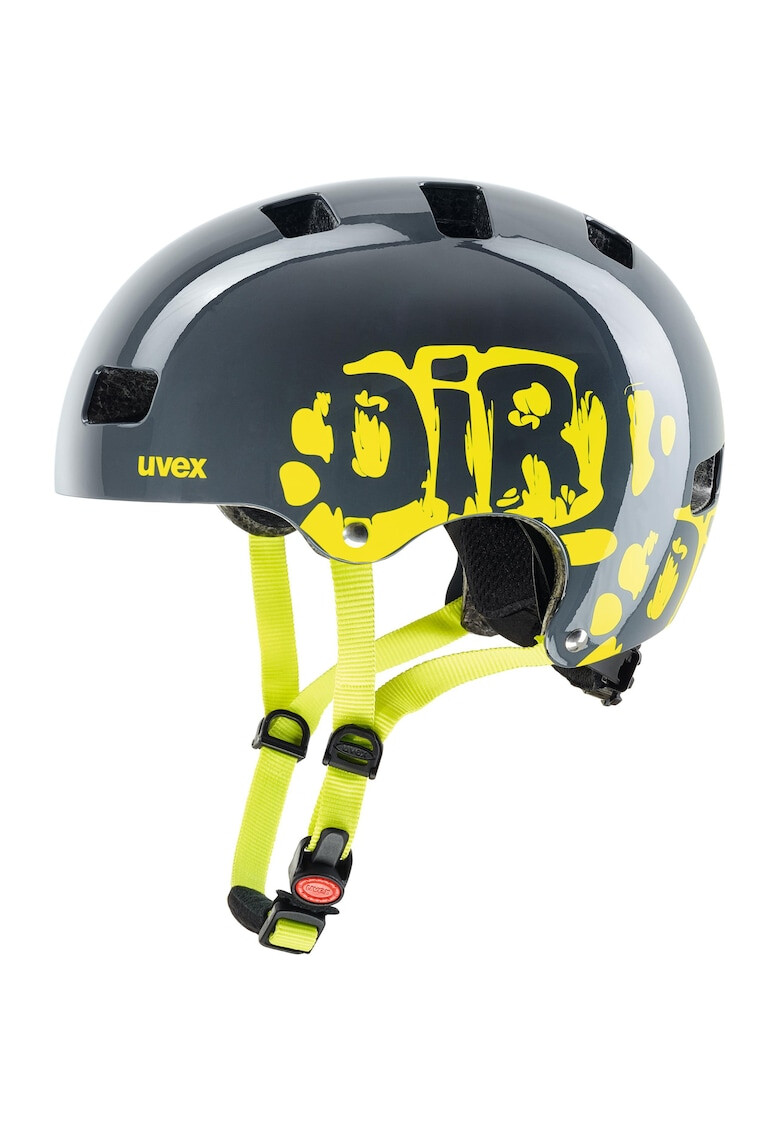 Uvex Casca ciclism Kid 3 Dirtbike Grey-Lime 51-55cm - Pled.ro