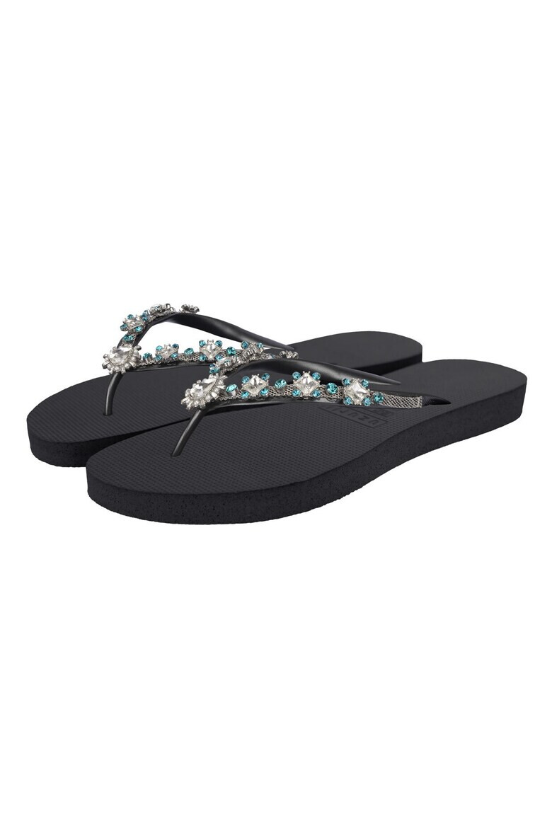 UZURII Papuci flip-flop cu strasuri Dolce Chrystal - Pled.ro