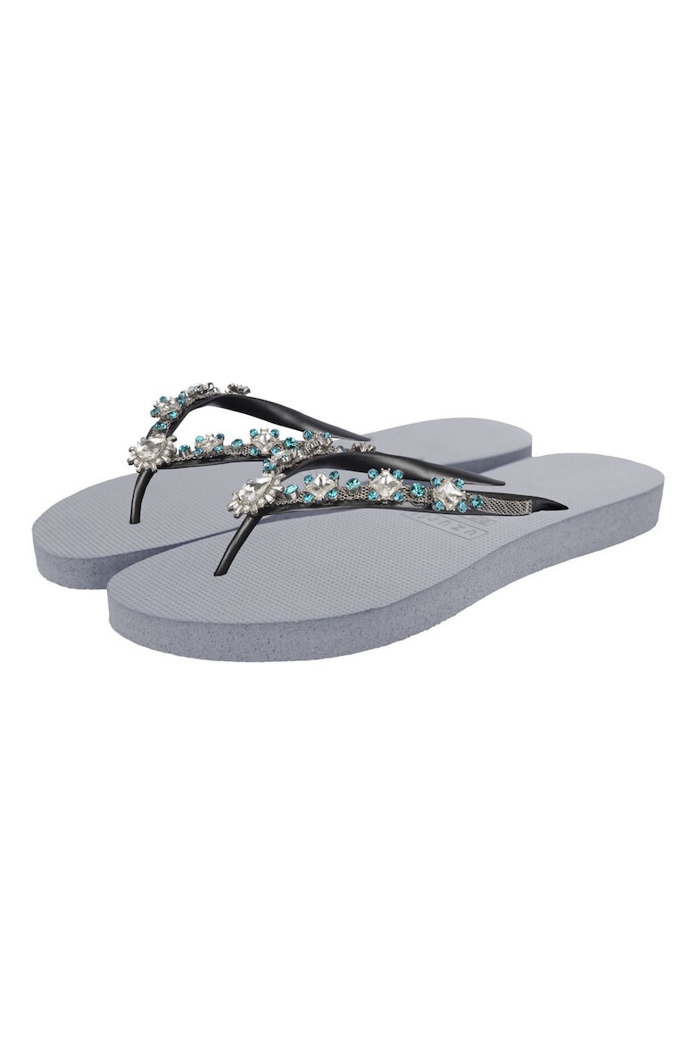 UZURII Papuci flip-flop cu strasuri Dolce Chrystal - Pled.ro