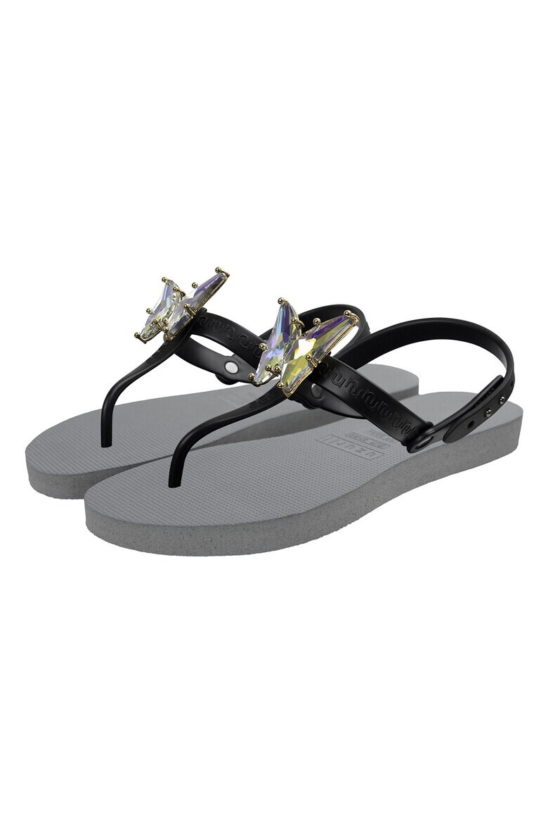 UZURII Papuci flip-flop cu strasuri in forma de fluture - Pled.ro