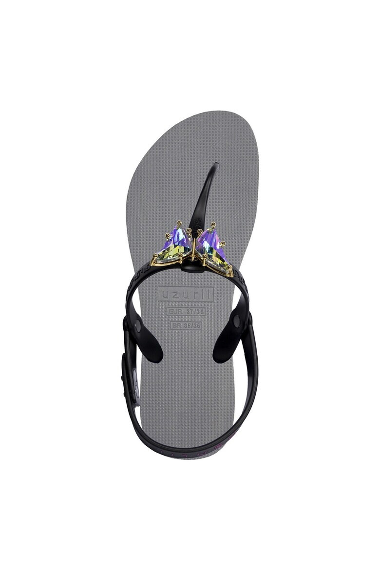 UZURII Papuci flip-flop cu strasuri in forma de fluture - Pled.ro