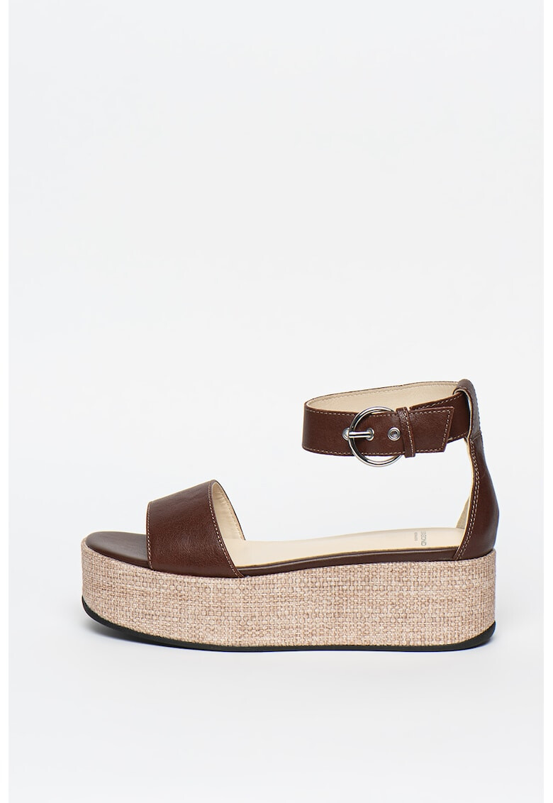 Vagabond Shoemakers Sandale tip espadrile din piele cu talpa wedge Felicia - Pled.ro