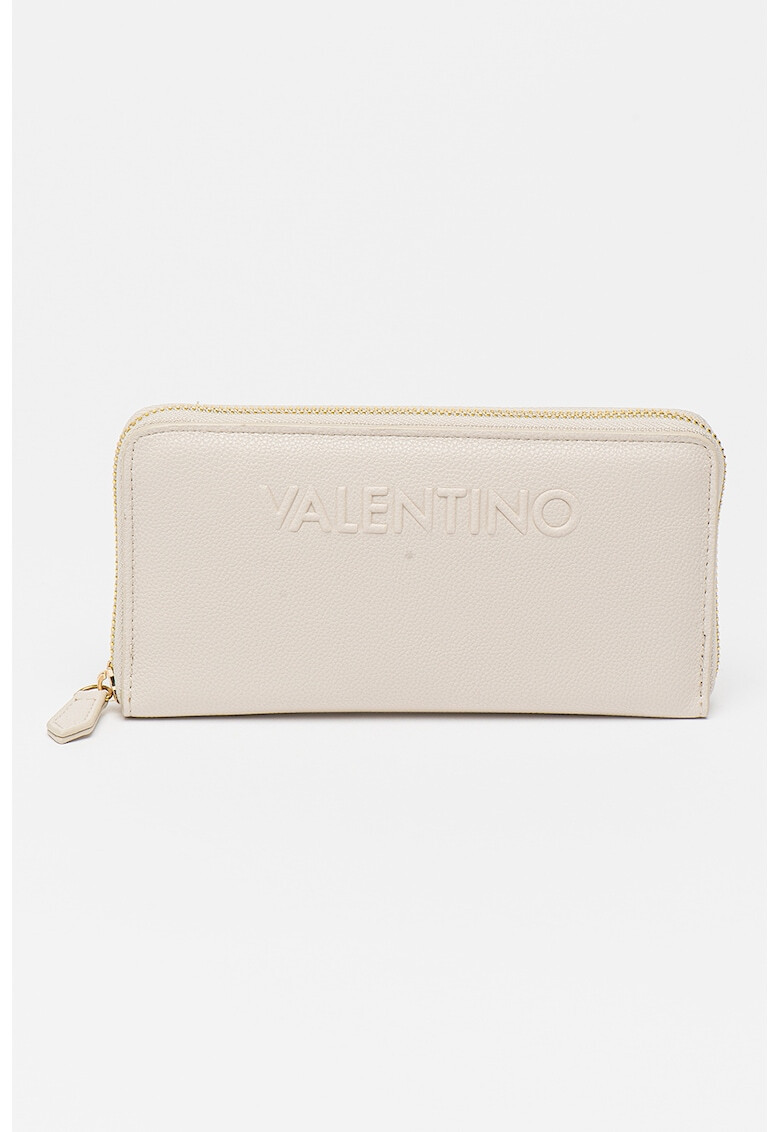 Valentino Bags Portofel de piele ecologica cu fermoar si logo in relief - Pled.ro