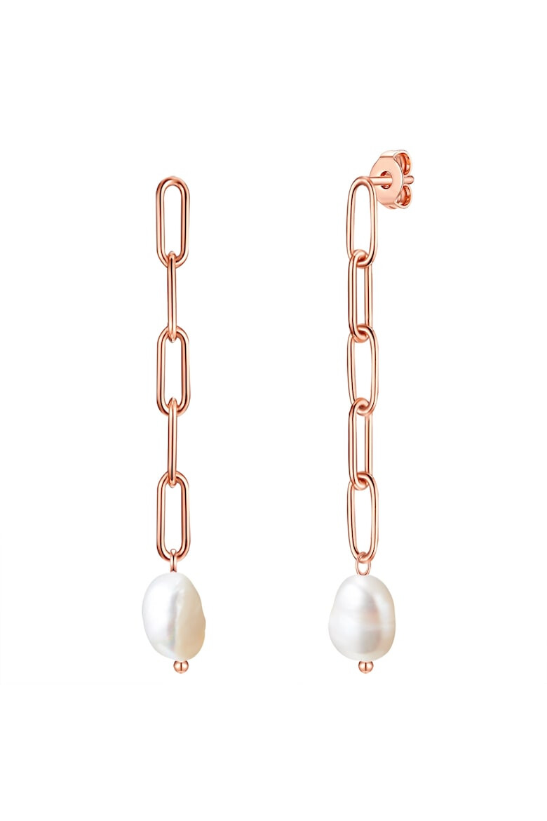 Valero Pearls Cercei drop placati cu aur de 18K si decorati cu perla - Pled.ro